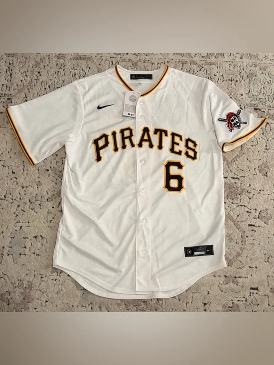 Nike Pittsburgh Pirates Konnor Griffin #6 White MLB Baseball Jersey Men’s Sz: M - Picture 1 of 8